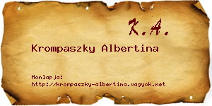 Krompaszky Albertina névjegykártya